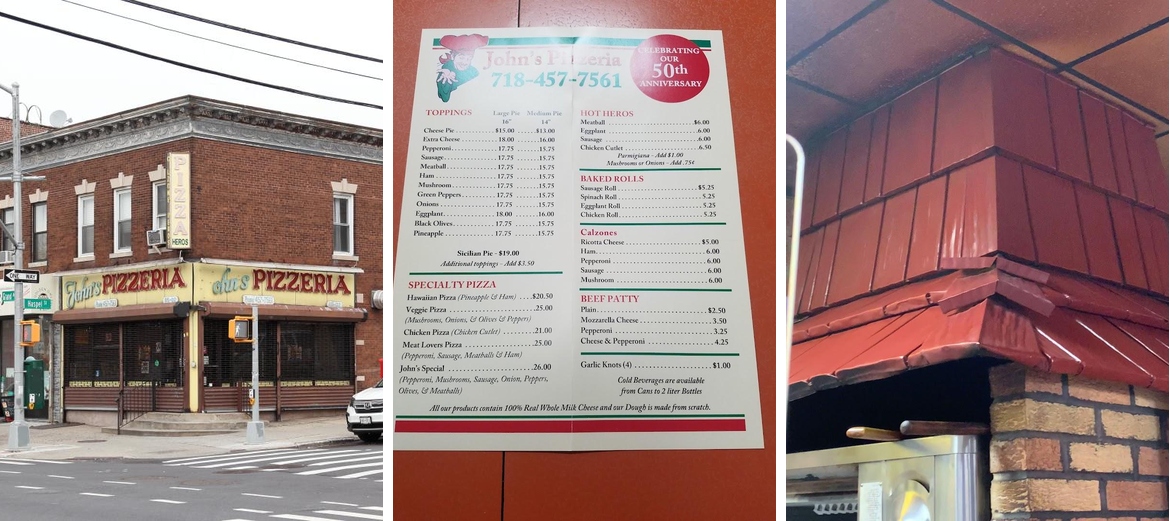 John's Pizzeria Menu